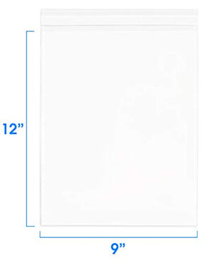 9x12 200 Pack Resealable Plastic Bags Plastic Shirt Bags