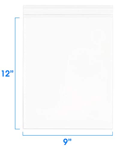 9x12 200 Pack Resealable Plastic Bags Plastic Shirt Bags