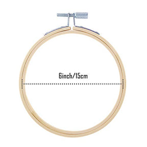 6 Inch Wooden Round Embroidery Hoops Bamboo Circle Cross Stitch Hoop
