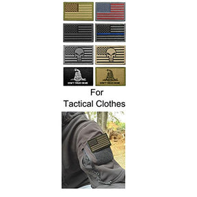 8 Pieces Tactical American Flag Military Patch Set Velcro Patches