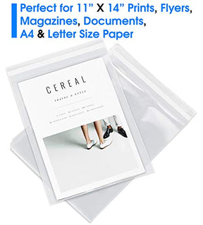 11x14 200 Pack Resealable Plastic Bags Plastic Shirt Bags