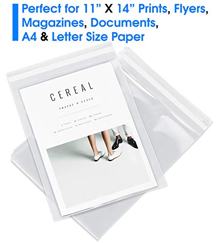 11x14 200 Pack Resealable Plastic Bags Plastic Shirt Bags