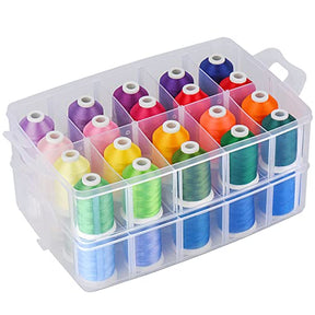 Machine Embroidery Thread Kits With Organizer Box 40 Polyester Colors