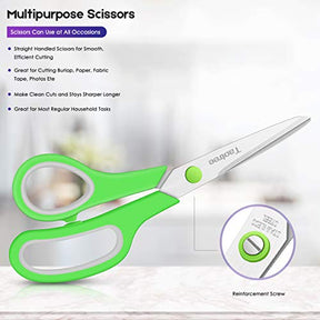5 Pack Assorted Color Stainless Steel Scissors Craft Scissors