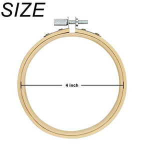 12 Pieces 3 Inch Bamboo Circle Hoops Rings For Embroidery And Cross Stitch