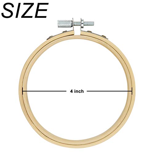 12 Pieces 3 Inch Bamboo Circle Hoops Rings For Embroidery And Cross Stitch
