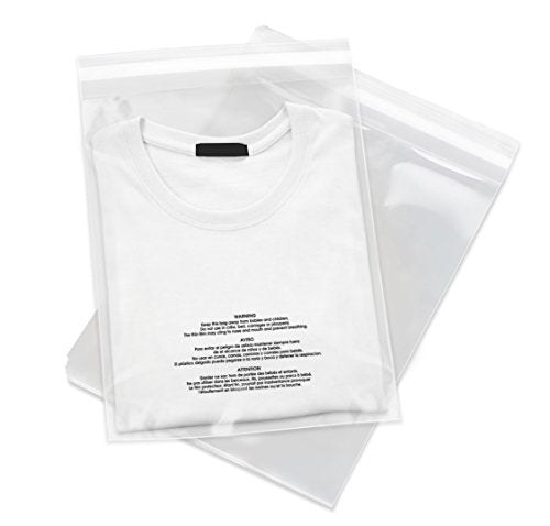 9x12 200 Count Clear Poly Bags T Shirt Plastic Bags Cellophane Bags