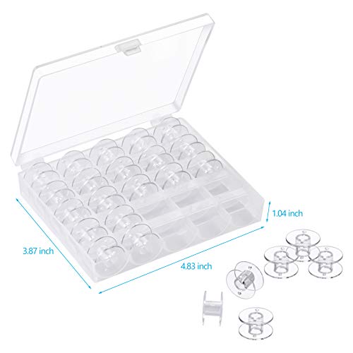 25 Pcs Bobbins For Sewing Machine Sa156 Bobbins With Case