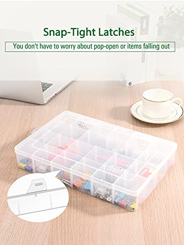 24 Grids Large Plastic Compartment Container Storage Organizer Box