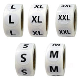 3500 Pcs 5 Size  Clothing Stickers Adhesive Size Stickers For Clothing