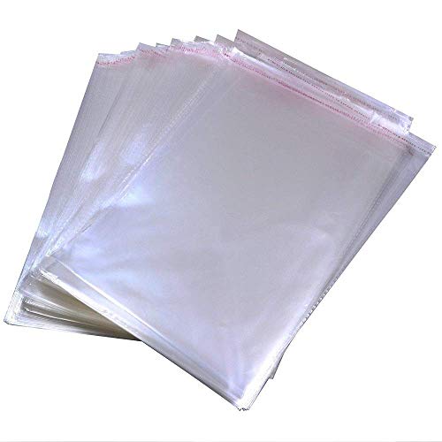 9x12 200 Pcs Cellophane Bags Resealable Plastic Bags Packaging Clothing