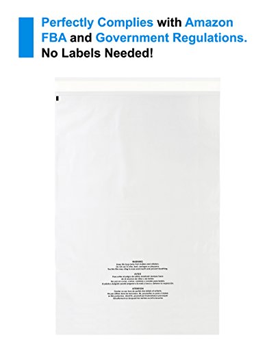 14x20 200 Count Clear Poly Bags T Shirt Plastic Bags
