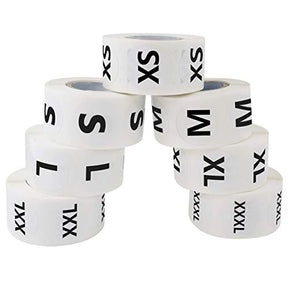 2800 Pcs 7 Sizes  Clothing Size Round Sticker Size Tags For Clothing