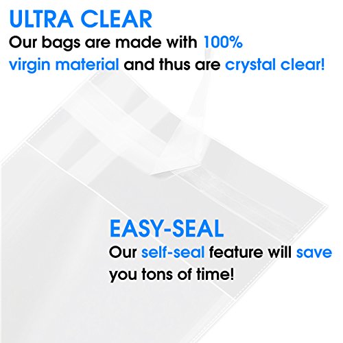 9x12 200 Pack Resealable Plastic Bags Plastic Shirt Bags