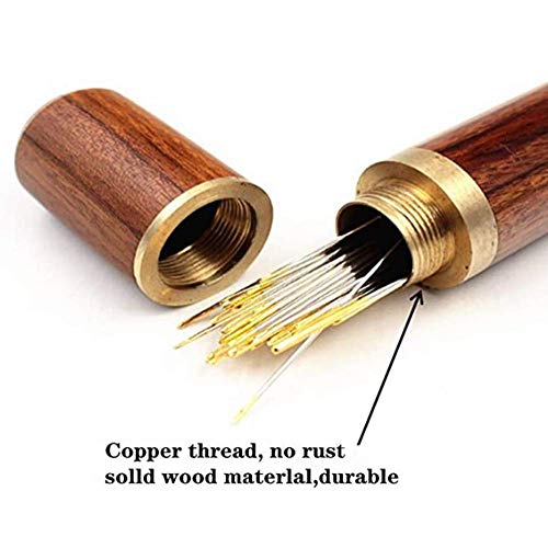 3 Pcs Wooden Needle Case  Sewing Needles Holder Storage Case