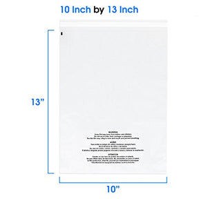 10x13 100 Count Clear Plastic Poly Bags T Shirt Plastic Bags