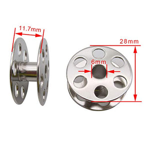 100 Pcs Large Steel Bobbins Double Needle Machines Sewing Bobbins