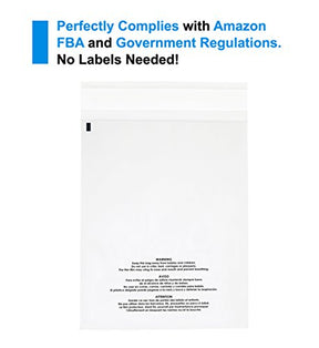 8x10 200 Count Clear Poly Bags T Shirt Plastic Bags Cellophane Bags