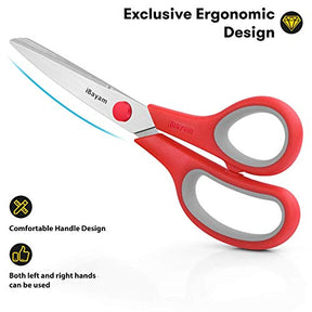 3 Pack Red Green Blue Scissors Sewing Scissors Craft Scissors