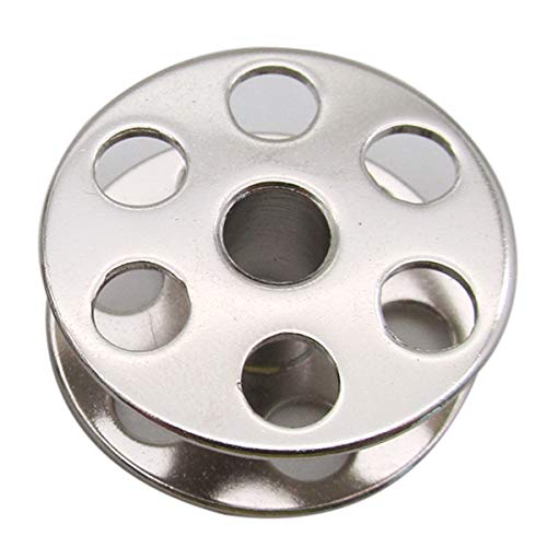 100 Pcs Large Steel Bobbins Double Needle Machines Sewing Bobbins