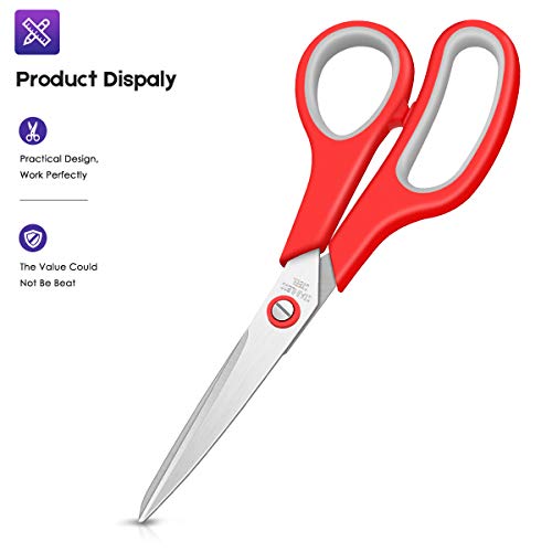 5 Pack Assorted Color Stainless Steel Scissors Craft Scissors