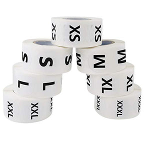 7 Sizes 3500 Pcs Clothing Size Stickers Labels Size Stickers For Clothing