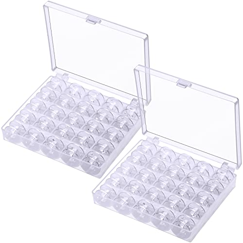 50 Pcs Bobbins For Sewing Machine Sa156 Bobbins With Case (2 Box)