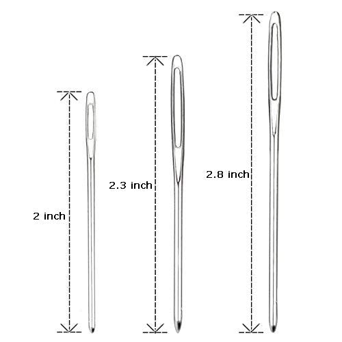 6 Pieces Large Eye Blunt Needles Stainless Sewing Needles