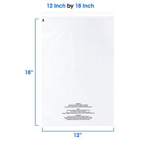 12x18 200 Count Clear Poly Bags T Shirt Plastic Bags Cellophane Bags