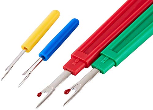 Blue 2 Big And 2 Small Seam Thread Remover Kit With 1 Thread Nipper Tool Zipper Bag