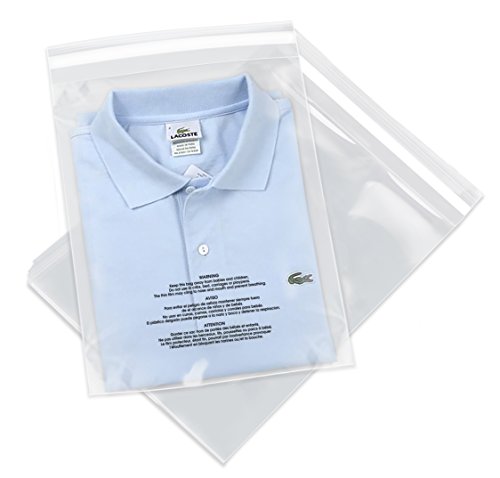 12x18 100 Count Poly Bags Plastic Shirt Bags Clear Plastic Bags