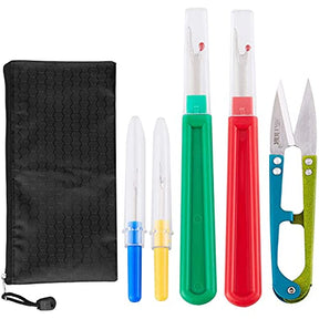 MultiColor 2 Big And 2 Small Thread Remover Kit With 1 Thread Nipper Zipper Bag