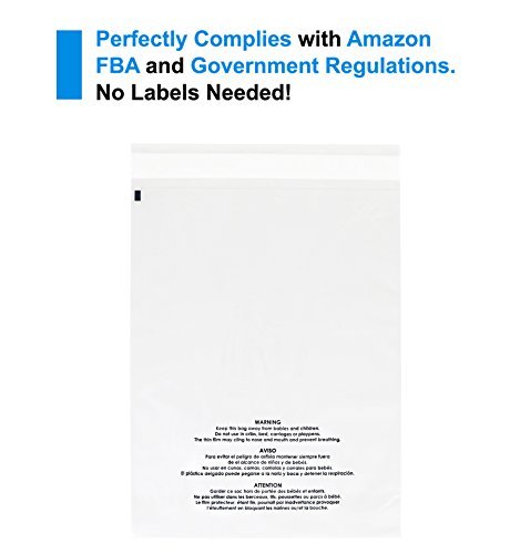 12x15 200 Count Clear Poly Bags T Shirt Plastic Bags Cellophane Bags