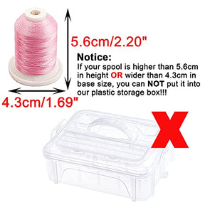 3 Layer Clear Storage Box Thread Organizer For Holding 60 Spools