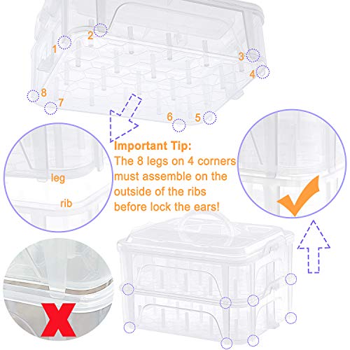 1 Layer Clear Storage Box Thread Organizer For Holding 20 Spools