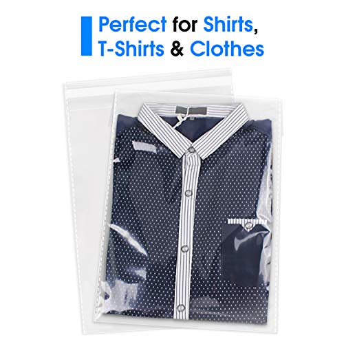 9x12 200 Pack Resealable Plastic Bags Plastic Shirt Bags