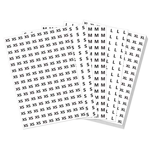 5 Sizes 3000 Pcs Clothing Size Round Sticker Clothing Size Stickers