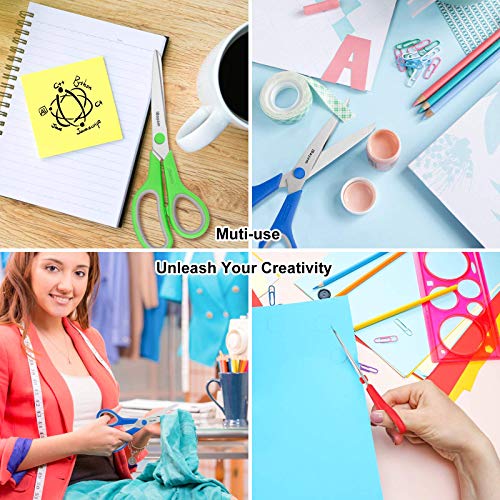 3 Pack Red Green Blue Scissors Sewing Scissors Craft Scissors