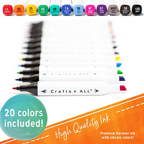 20 Pack Fabric Markers For Clothes Permanent Fabric Pens Textile Marker