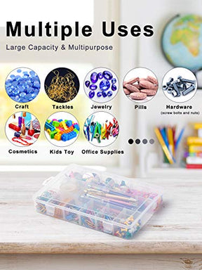 18 Grids Plastic Compartment Container Storage Box Case With Dividers