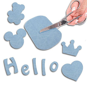 Assorted Colors 14 Pcs Fabric Iron On Patches Inside & Outside