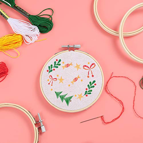 3 Inch Wooden Round Embroidery Hoops Bamboo Circle Cross Stitch Hoop