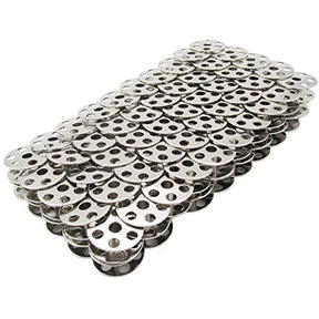 100 Pcs Large Steel Bobbins Double Needle Machines Sewing Bobbins