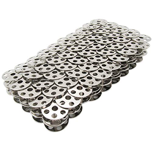 100 Pcs Large Steel Bobbins Double Needle Machines Sewing Bobbins