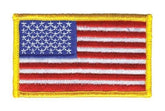Gold Border America Flag Patch USA Flag Patch Sew On Embroidered Patch