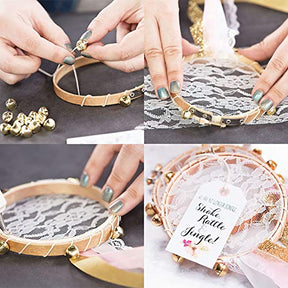 12 Pieces 3 Inch Bamboo Circle Hoops Rings For Embroidery And Cross Stitch