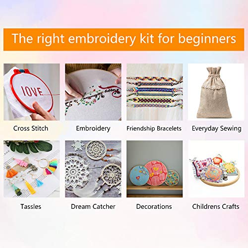 50 Colors Embroidery Floss Friendship Bracelets String With 12 Pcs Bobbins