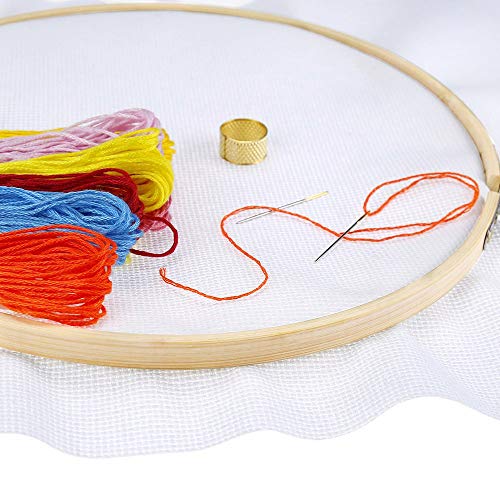 12 Pieces 4 Inch Round Embroidery Hoop Bulk Wholesale Bamboo Circle Cross Stitch Hoop Ring