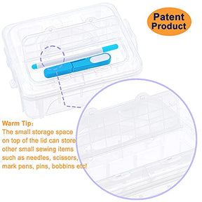 3 Layer Clear Storage Box Thread Organizer For Holding 60 Spools