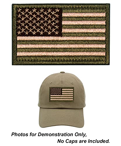 Coyote Green Tactical Patches Of USA Flag With Hook And Loop For Army Uniform